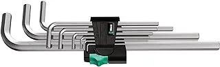 WERA 021909 PrimeTools مجموعة مفاتيح ألين سداسية طويلة مكونة من 9 قطع مترية 1.5-10 مم 950L/9SM