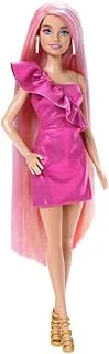 Barbie Fun & Fancy Hair Doll with Extra-Long Colorful Blonde Hair and Styling Accessories