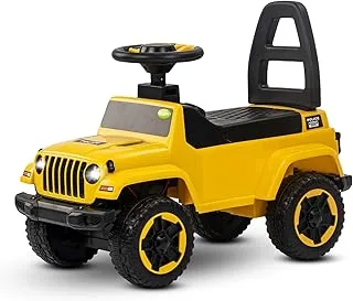 Baybee Raven Baby Ride on Car for Kids, Baby Car Push Ride on Car with Steering, Music & Light, | Ride on Kids Toy Car Suitable for Girls and Boys Age 1-3 Years (Yellow)