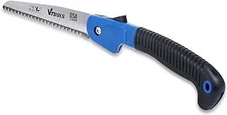 VTOOLS 8 Inch Folding Outdoor Saw, With 7 Hardened SK5 Blade For Cutting Branches, Compact Design, Triple Teeth, for Wood Cutting Camping Gardening Work, Hiking, Landscaping, Tree Trimming, VT2229