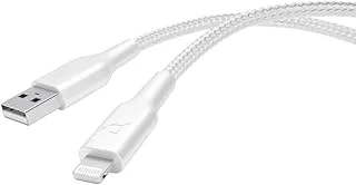 Powerology New Braided USB-A to Lightning Cable 1.2M - White