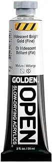 Golden OPEN Acrylic, 2 oz., Iridescent Bright Gold Fine