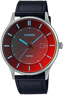 Casio Men's Watch - MTP-E605L-1EVDF red Dial, Black Band