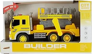 Game Force 1:16 LNS Friction Construction Extender Truck Playset, Yellow