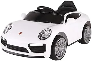 Dorsa 12V Battery Operated Poursche Panameera Style Ride on Sports for Kids, Ride on Kids Car with Music, Sound & Light| Electric Kids Ride on to Drive for 2 to 5 Years Boy Girl (White)