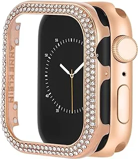 ممتص الصدمات الكريستالي الفاخر من Anne Klein، متوافق مع ساعة Apple، ملاءمة سلسة، سهل التركيب، ممتص الصدمات لساعة Apple، لون ذهبي وردي، 40 مم، أنيق