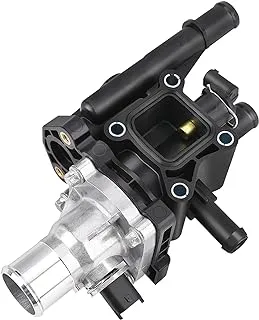 Engine Coolant Thermostat Housing with Sensor & Gasket, Fit for 2011-2015 Chevy Cruze 1.8L, 2012-2018 Chevy Sonic 1.8L, Replaces # 25192228 15-81816