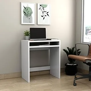 RIGID Wooden Computer Desk, Writing Study Table, for Home Office, (White, MDF, Size : 40 * 65 * 75)