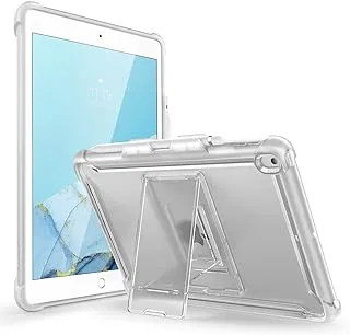 i-Blason Halo Case for iPad 9th/8th/7th Generation, iPad 10.2 (2021/2020/2019 Release), Slim Clear Protective Cases with Built-in Kickstand & Inner TPU Bumper (Clear)