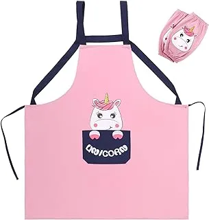 Mumoo Bear مريلة طبخ للأطفال، مريلة أطفال بجيوب، مآزر مدرسية للبنات، الأطفال، مريلة طبخ، مريلة رسم للأطفال، مآزر أطفال المدارس بجيب