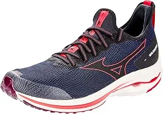 Mizuno J1GC207809 Wave Rider Neo Running Shoes for Men, Size UK8, Black/Black/Diva Pink