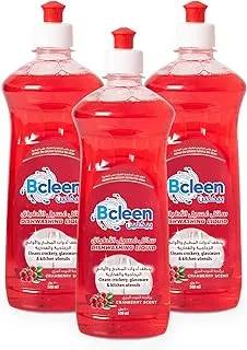 Bcleen Promopack Dishwashing Liquid, tough on grease & mild on hands|Cranberry|500ml (Pack of 3)