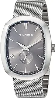 Philip Stein Men's Modern Stainless Steel Swiss-Quartz Watch with Stainless-Steel Strap, Silver, 22 (Model: 72-CPLT-MSS)