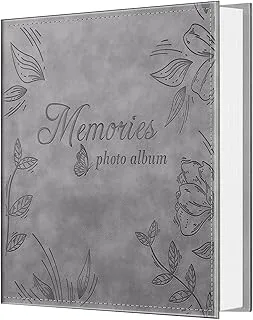 Fintie Photo Album 4x6 Photos - 600 Pockets Large Capacity Photo Book Cover for Family Wedding Anniversary Baby Vacation Pictures, Gray