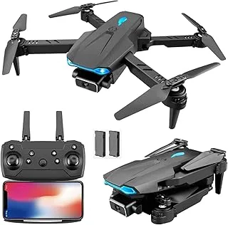 COOLBABY Drone with 4K HD Dual Camera, Smart Hover, WiFi FPV RC Quadcopter Gravity Sensor, One-Key Take-Off and Landing Return, Headless Mode, 2 Batteries Black