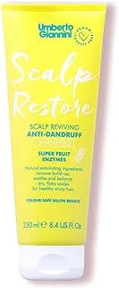 Umberto Giannini Scalp Restore Shampoo, Vegan & Cruelty Free Scalp Reviving Anti-Dandruff Formula with Super Fruit Enzymes, 250 ml