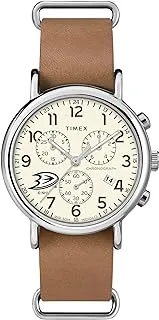 Timex Men's NHL Weekender Chrono 40mm Quartz Leather Strap