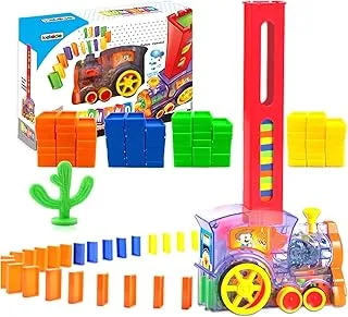 Domino Train for Kids, Building and Stacking Toy Domino Blocks for Kids 3-6 Years Old, Boys and Girls Creative Toys and Gifts Set