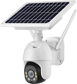 Wireless Security Camera Outdoor with Cellular 4G Network Solar Battery, Low power, Home Video Surveillance System, Microwave Motion Detection, Night Vision, PTZ, IP66 Waterproof