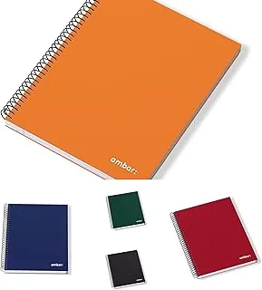 Ambar Ideas Hard Cover 150 Sheets Spiral Note Book 5-Pieces, A4 Size