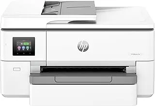 طابعة HP OfficeJet Pro 9720 الكل في واحد ذات التنسيقات العريضة - طباعة، مسح ضوئي، نسخ، لاسلكي، وحدة تغذية المستندات التلقائية، الطباعة على الوجهين التلقائي، شاشة تعمل باللمس، الوضع الهادئ؛ سعة إدخال تصل إلى 250 ورقة - [53N94C]