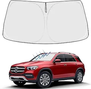 Proadsy Front Windshield Sunshade Foldable Sun Shade Sun Visor Protector Custom Fit 2024 2023 2022 2021 2020 Mercedes-Benz GLE-Class GLE Class Winter Accessories 2023 Upgrade