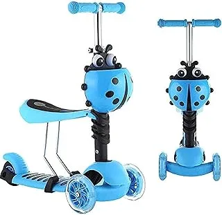 Scooter kids (3 in 1) luminous wheels - blue