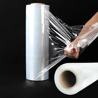 HEXAR® Stretch Film Transparent Cling Wrap Roll - Wrapping Films - Hand Stretch Film 350m/50cm Packaging Material – 2.2kg Roll 300g Core - Film for Furniture - Films for Moving