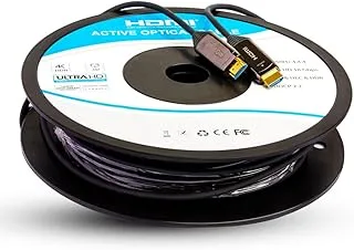 Mowsil Active Optical AOC-Fiber HDMI 4K 60Hz 2.0 Cable 10Mtr, Supported Resolution UHD 4K@60Hz Bandwidth upto 18 Gbps