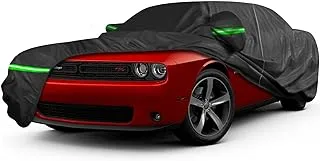 Winsyison Waterproof Car Covers for Dodge Challenger 2008-2022 Car Cover Waterproof All Weather Sun Rain UV Dust Protection Outdoor Indoor Full Car Covers with Zipper Door