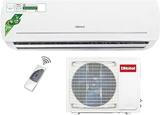 Nobel 18000 Btu/h Capacity Split Air Conditioner, Cooling Only, T3 Climatic Condition, R410A Refrigerant, Auto Clean, Hidden LED Display, Auto Restart, 4-Way Airflow Swing NSAC18T3 White