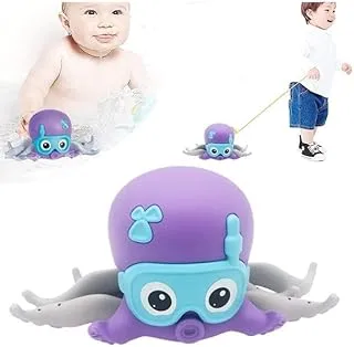 AMERTEER Octopus Bath Toy | Cute Walking Bath Tub Toy | Floating Octopus Toys for Bath Time for Toddlers | Pull String Toy Octopus | Preschool Shower Bathtub Octopus Toy Gift for Boy and Girls