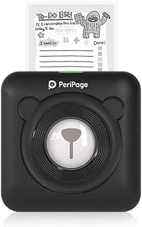 PeriPage A6 203 ديسيبل متوحد الخواص طابعة حرارية محمولة بلوتوث صغيرة، أسود