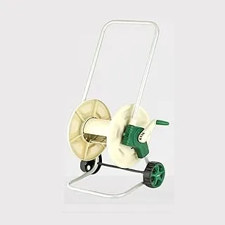 Geepas Telescopic ABS End Hose Cart, White/Green