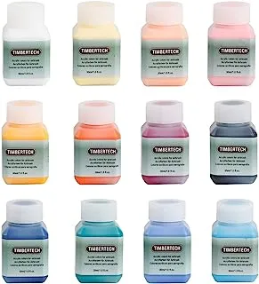 TIMBERTECH Acrylic Airbrush Paint Ⅱ, Professional Airbrush Color Set, 12x30ml Acrylic Model Paint, Quick Drying Water Based, for Artists, Students, Beginners