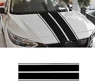 LANZMYAN Car Hood Decal Sticker DBS004 Universal Hood Racing Body Side Vinyl Modified Stripe Exterior Decoration Decal Black