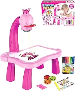 Lilith123 Drawing Projector Table for Kids - Children Projection Drawing Board | Tracing Projector Painting Set | Painting Drawing & Art Supplies for Kids Boys Girls Age 3+ (Pink)