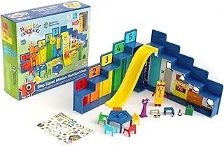 Learning Resources Numberblocks Step Squad Mission Headquarters Deluxe Playset for Ages 3+, Includes Collectible Three Figure, Surprise Hidden Spy Features & Sticker Sheet