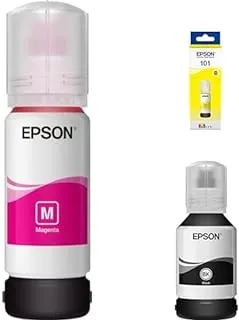 Epson Magenta Ink Bottle 70Ml + Ink Bottle Yellow 70ml + Ecotank Black Ink Bottle