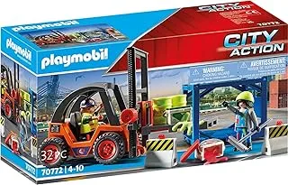 Playmobil City Action 70772 Forklift with Freight, for Children Ages 4+