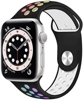 AMERTEER Replacement Band For Apple Watch Series 1/2/3/4/5/6 38-40mm Black