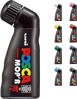 POSCA - قلم Uni Mitsubishi - قلم MOP'R - رأس دائري XXL 3-19 مم - شكل مريح، جسم شبه صلب - قلم طلاء مائي - جميع الحامل - أسود