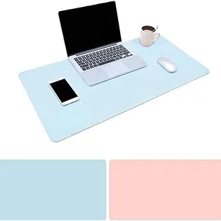 AMERTEER Desk Mat Protective Cover | Dual-Sided PU Leather Keyboard and Mouse Pad | Waterproof Smooth Desk Writing Mat for Office, Non-Slip Mouse Pad | Accessory for Laptop Double-Sided Design