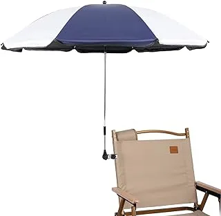 GRANDMEI Chair Parasol with Clamp,46 inches UPF 50+ Clip on Umbrella for Patio,Beach Chairs,Strollers,Wheelchairs,Golf Carts