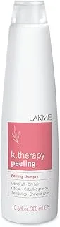 LAKME K.THERAPY PEELING SMOOTH REGULATING DANDRUFF SHAMPOO FOR OILY HAIR, DANDRUFF REMOVAL, HELPS REMOVE THE DEAD SKIN CELLS, ACCESS OIL AND BUILDUP FROMS CALP 300 ml bottle