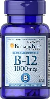 Puritan's Pride Vitamin B-12 1000 mcg Timed Release 100 Caplets