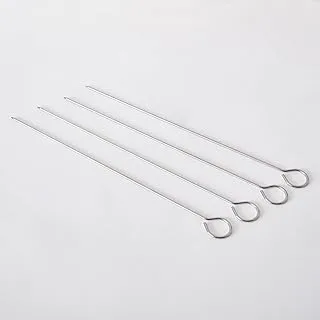 HomeBox BarbeQ Grill 4-Piece Steel Skewer Set - 31.2 cm