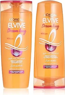 L'Oréal Paris Elvive Dream Long للشعر الطويل المستيقظ - شامبو 400 مل + بلسم 360 مل