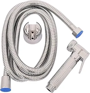 HomePro Bidet Toilet Sprayer Set With 1.8 Meter Long Hose Handheld Bidet Sprayer for Toilet Diaper Sprayer Bathroom Shattaf Set for Personal Hygiene, Chrome Finish