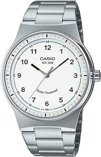 Casio Men's Watch - MTP-RS105D-7BVDF White Dial, Silver Band